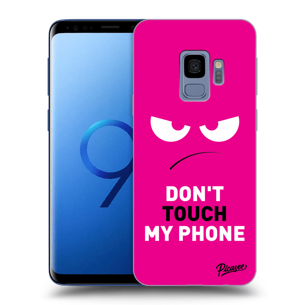Picasee Samsung Galaxy S9 G960F Hülle - Transparentes Silikon - Angry Eyes - Pink