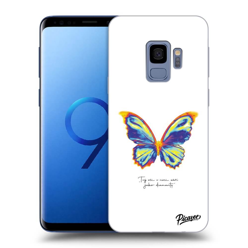 Picasee Samsung Galaxy S9 G960F Hülle - Transparentes Silikon - Diamanty White