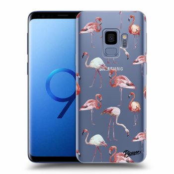 Picasee Samsung Galaxy S9 G960F Hülle - Transparentes Silikon - Flamingos