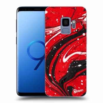 Picasee Samsung Galaxy S9 G960F Hülle - Transparentes Silikon - Red black
