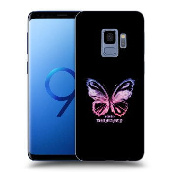 Picasee Samsung Galaxy S9 G960F Hülle - Schwarzes Silikon - Diamanty Purple