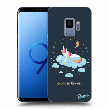 Picasee Samsung Galaxy S9 G960F Hülle - Schwarzes Silikon - Believe In Unicorns