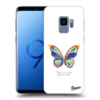 Picasee Samsung Galaxy S9 G960F Hülle - Schwarzes Silikon - Diamanty White