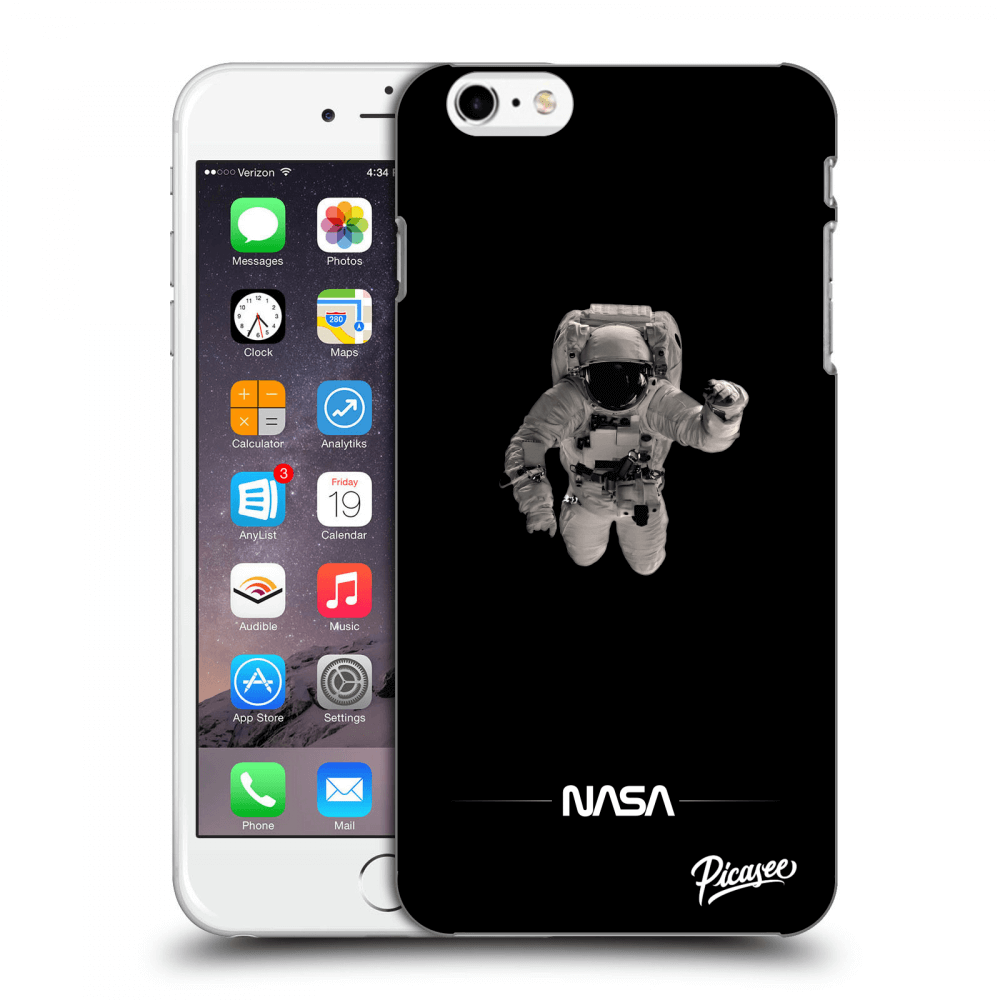 Picasee Apple iPhone 6 Plus/6S Plus Hülle - Schwarzes Silikon - Astronaut Minimal
