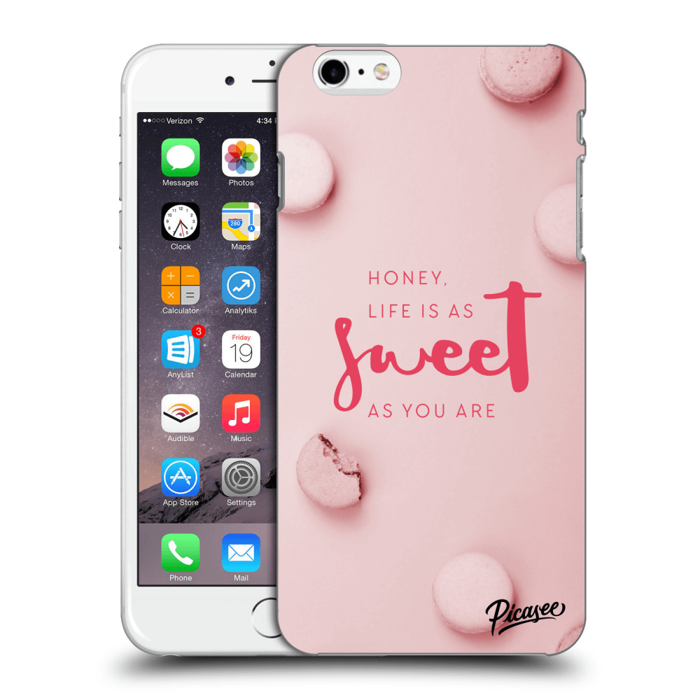 Picasee Apple iPhone 6 Plus/6S Plus Hülle - Schwarzes Silikon - Life is as sweet as you are