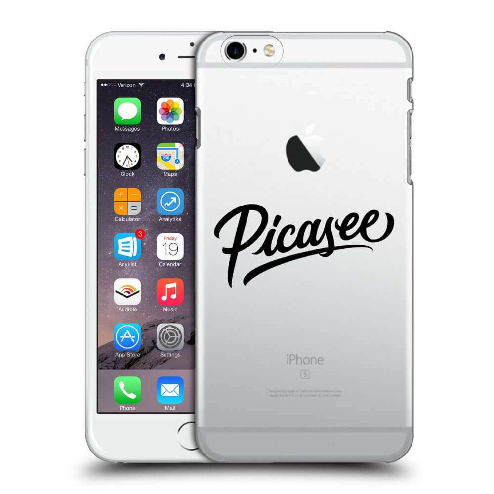 Picasee Apple iPhone 6 Plus/6S Plus Hülle - Transparentes Silikon - Picasee - old logo - black