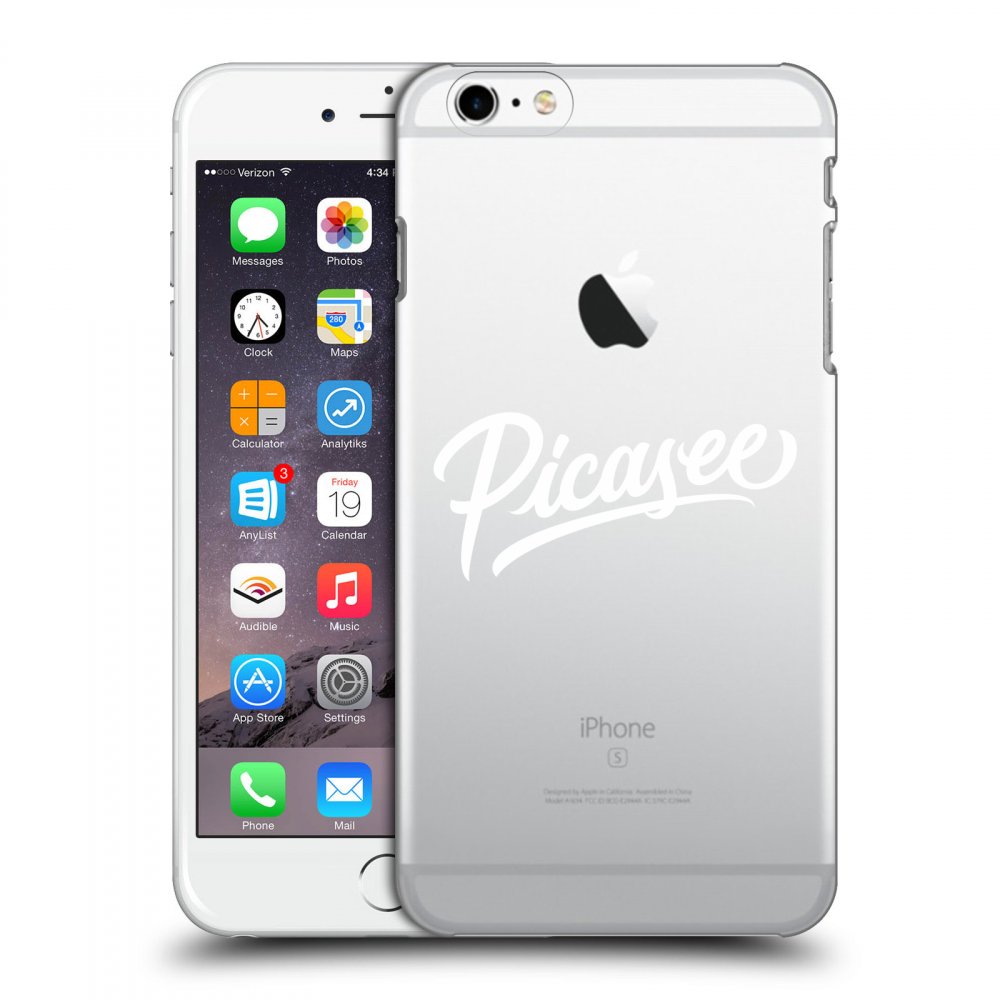 Picasee Apple iPhone 6 Plus/6S Plus Hülle - Transparentes Silikon - Picasee - old logo - white