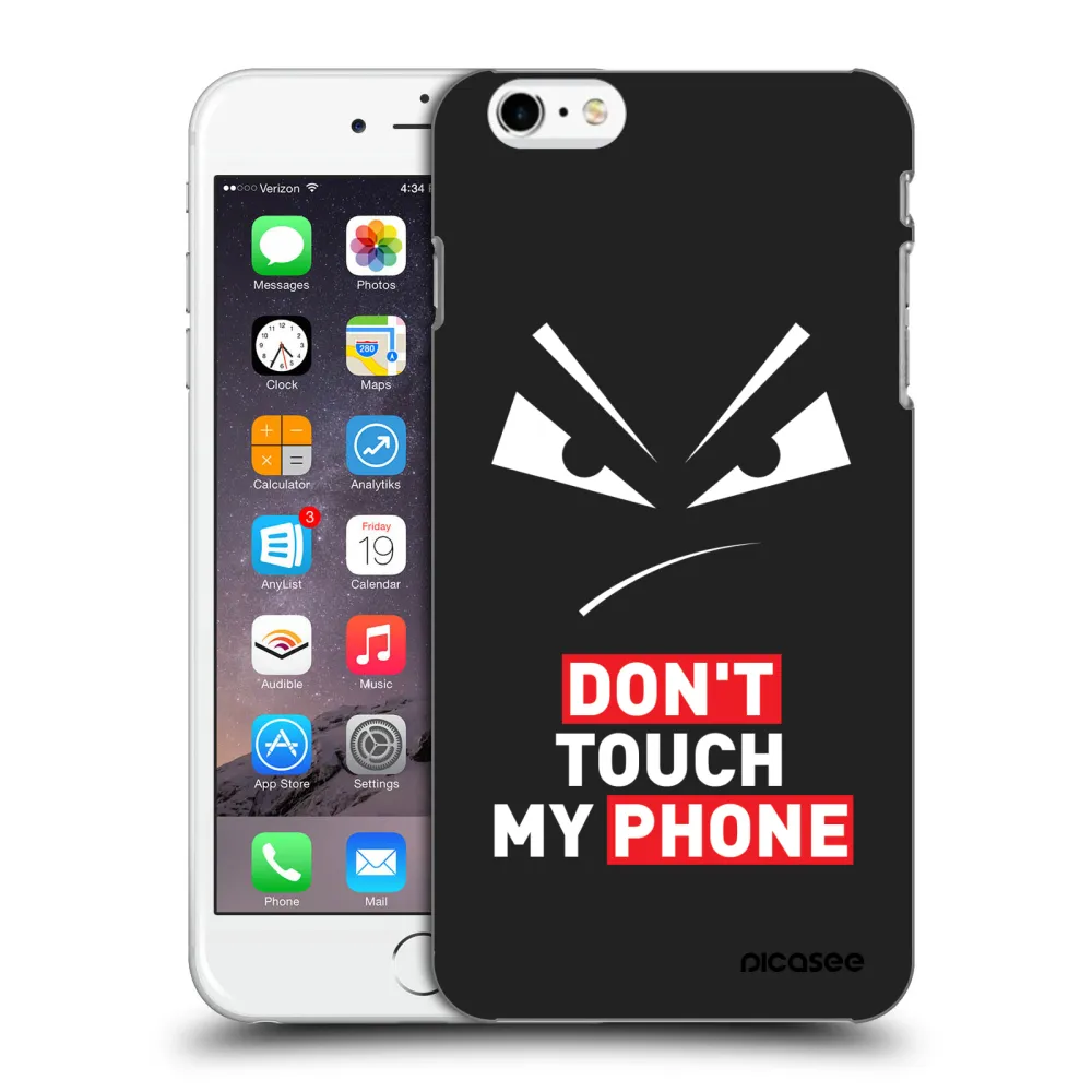 Picasee Apple iPhone 6 Plus/6S Plus Hülle - Schwarzes Silikon - Evil Eye - Transparent