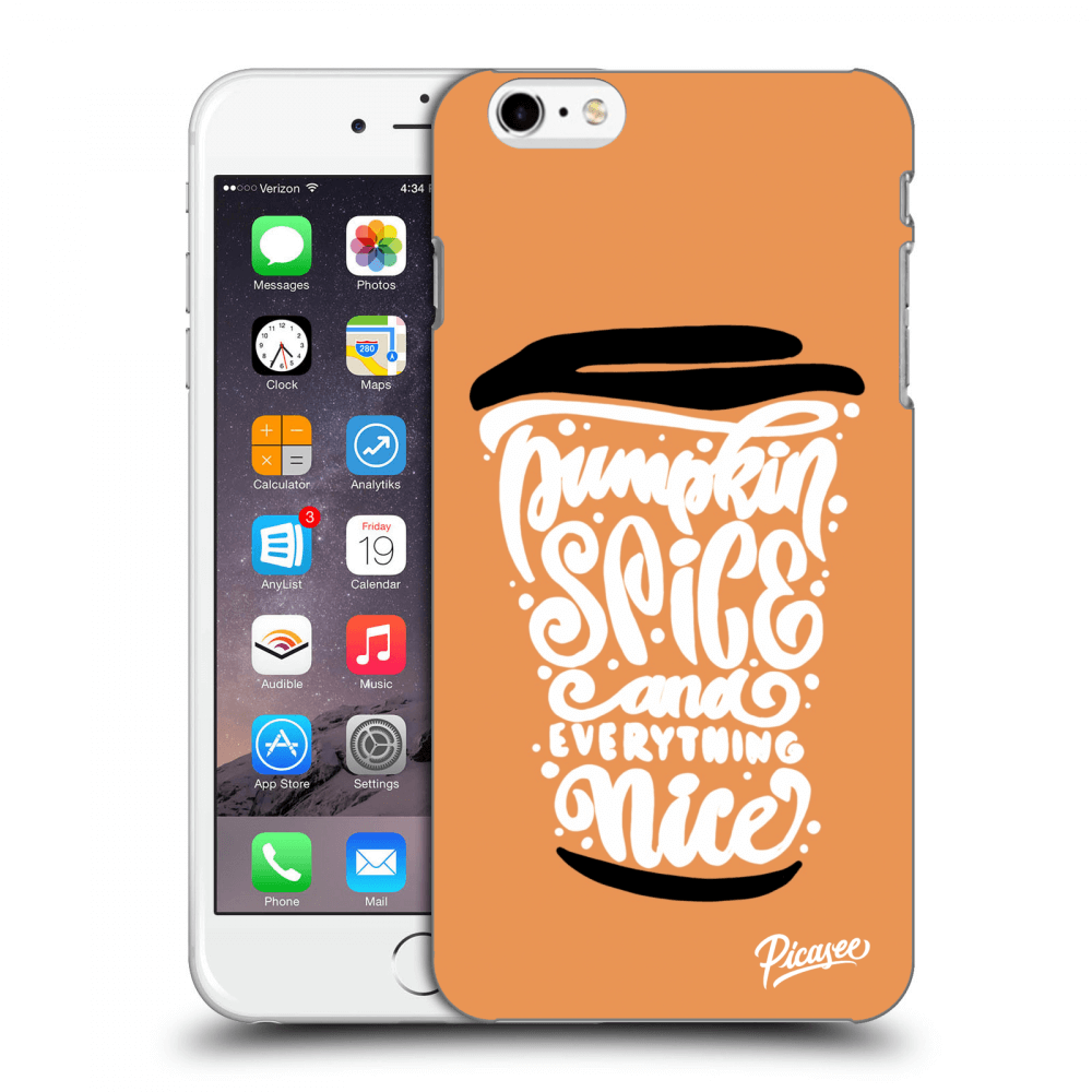 Picasee Apple iPhone 6 Plus/6S Plus Hülle - Transparentes Silikon - Pumpkin coffee