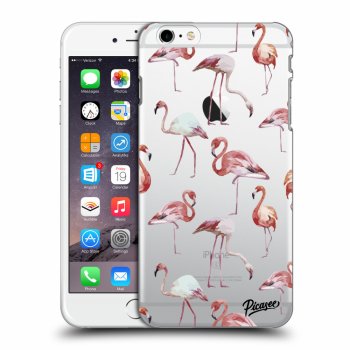 Picasee Apple iPhone 6 Plus/6S Plus Hülle - Transparentes Silikon - Flamingos