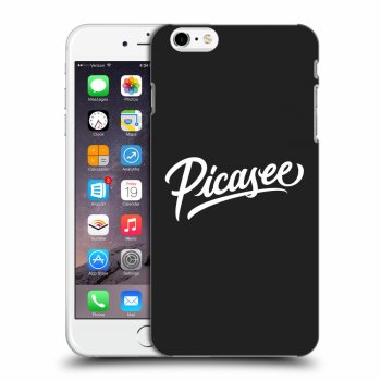 Picasee Apple iPhone 6 Plus/6S Plus Hülle - Schwarzes Silikon - Picasee - old logo - white