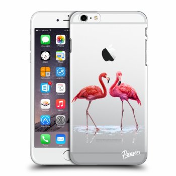 Picasee Apple iPhone 6 Plus/6S Plus Hülle - Transparentes Silikon - Flamingos couple