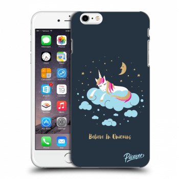 Picasee Apple iPhone 6 Plus/6S Plus Hülle - Schwarzes Silikon - Believe In Unicorns