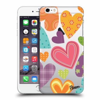 Picasee Apple iPhone 6 Plus/6S Plus Hülle - Transparentes Silikon - Colored heart