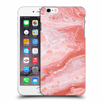 Picasee Apple iPhone 6 Plus/6S Plus Hülle - Schwarzes Silikon - Red liquid