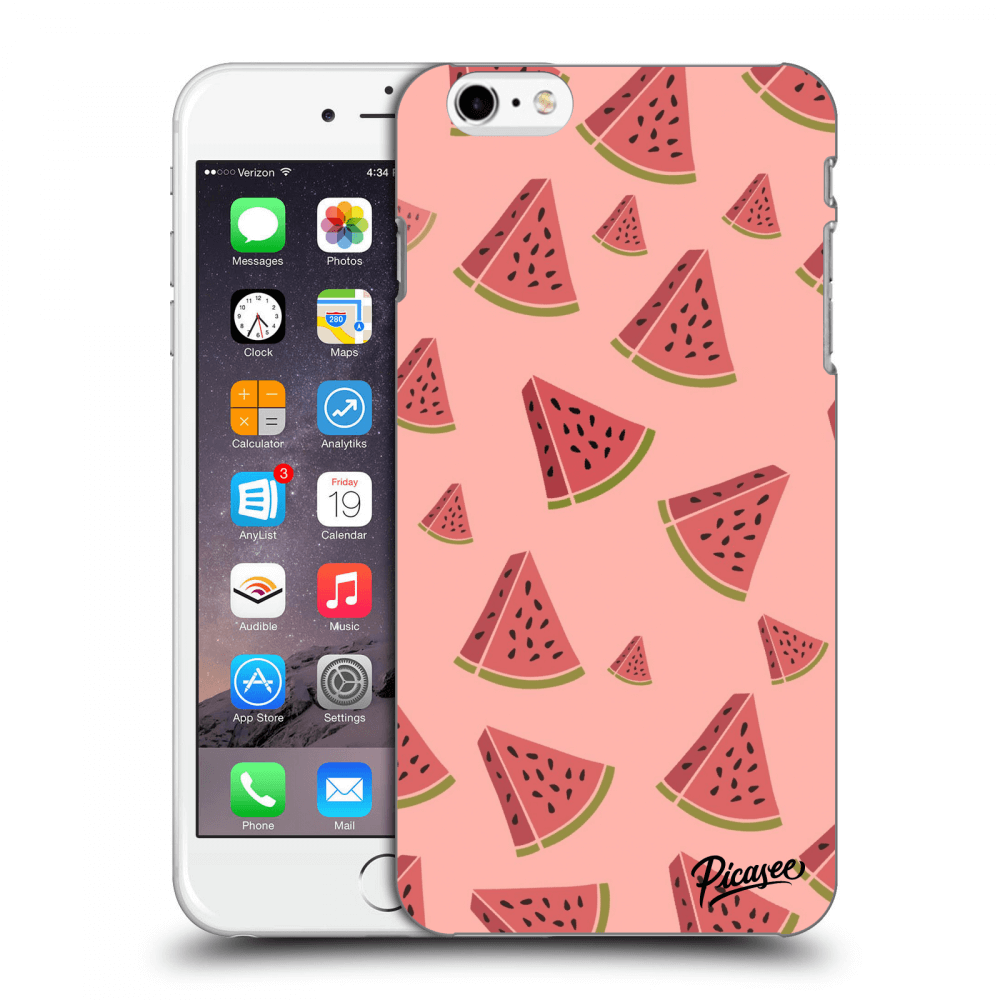 Picasee Apple iPhone 6 Plus/6S Plus Hülle - Schwarzes Silikon - Watermelon