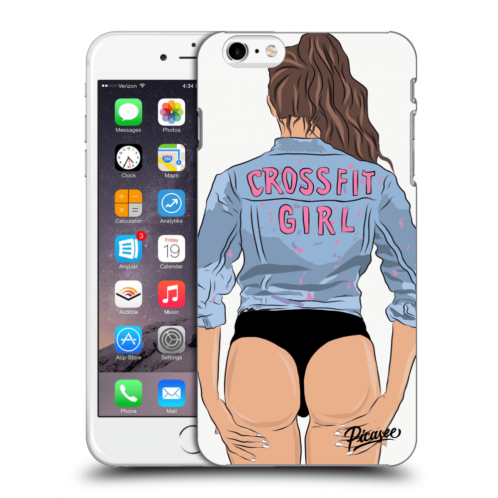 Picasee Apple iPhone 6 Plus/6S Plus Hülle - Schwarzes Silikon - Crossfit girl - nickynellow
