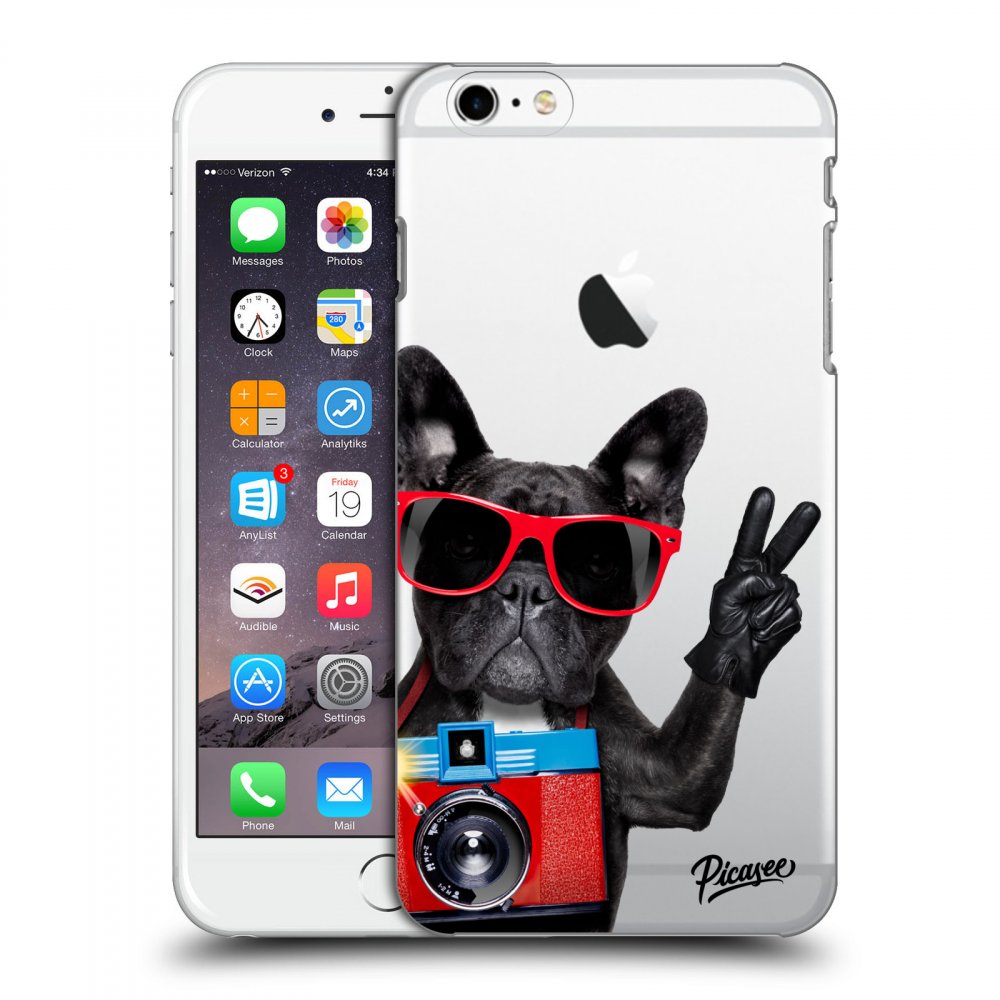 Picasee Apple iPhone 6 Plus/6S Plus Hülle - Transparentes Silikon - French Bulldog