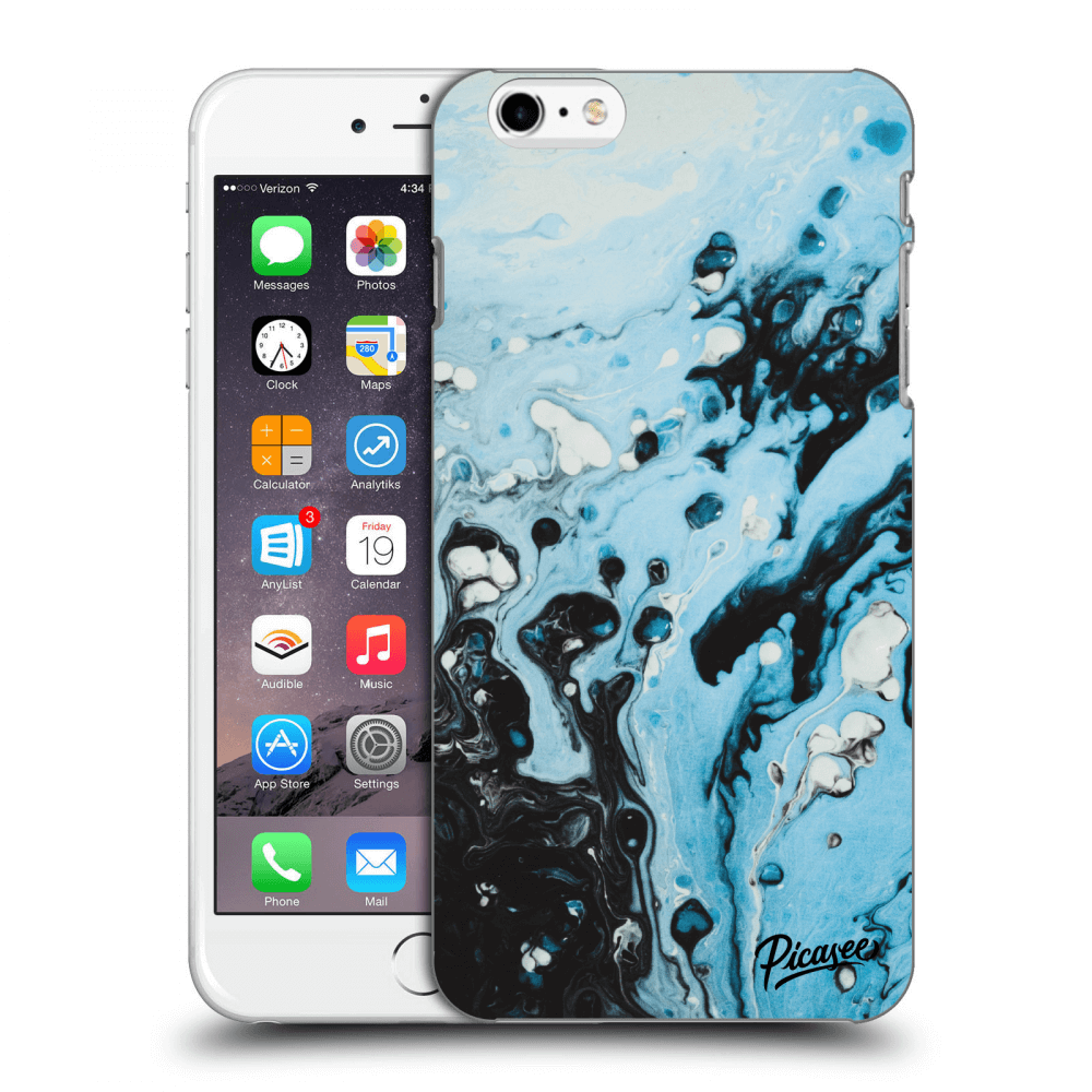 Picasee Apple iPhone 6 Plus/6S Plus Hülle - Transparentes Silikon - Organic blue