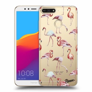 Picasee Honor 7A Hülle - Transparentes Silikon - Flamingos