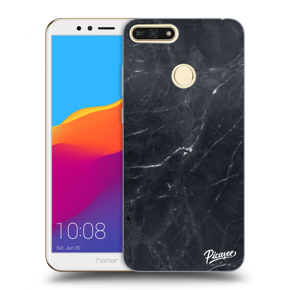 Picasee ULTIMATE CASE für Honor 7A - Black marble