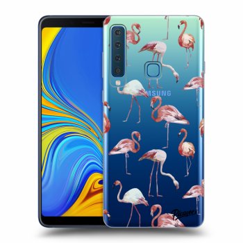 Picasee Samsung Galaxy A9 2018 A920F Hülle - Transparentes Silikon - Flamingos