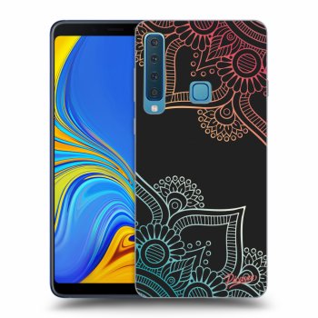 Picasee Samsung Galaxy A9 2018 A920F Hülle - Schwarzes Silikon - Flowers pattern
