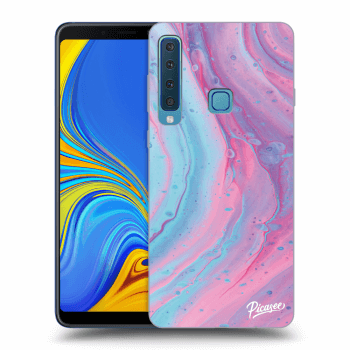Picasee Samsung Galaxy A9 2018 A920F Hülle - Schwarzes Silikon - Pink liquid
