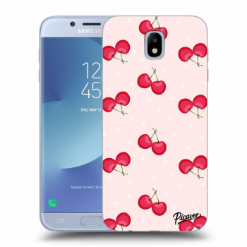 Picasee Samsung Galaxy J7 2017 J730F Hülle - Transparentes Silikon - Cherries