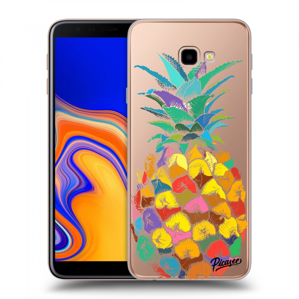 Picasee Samsung Galaxy J4+ J415F Hülle - Transparentes Silikon - Pineapple