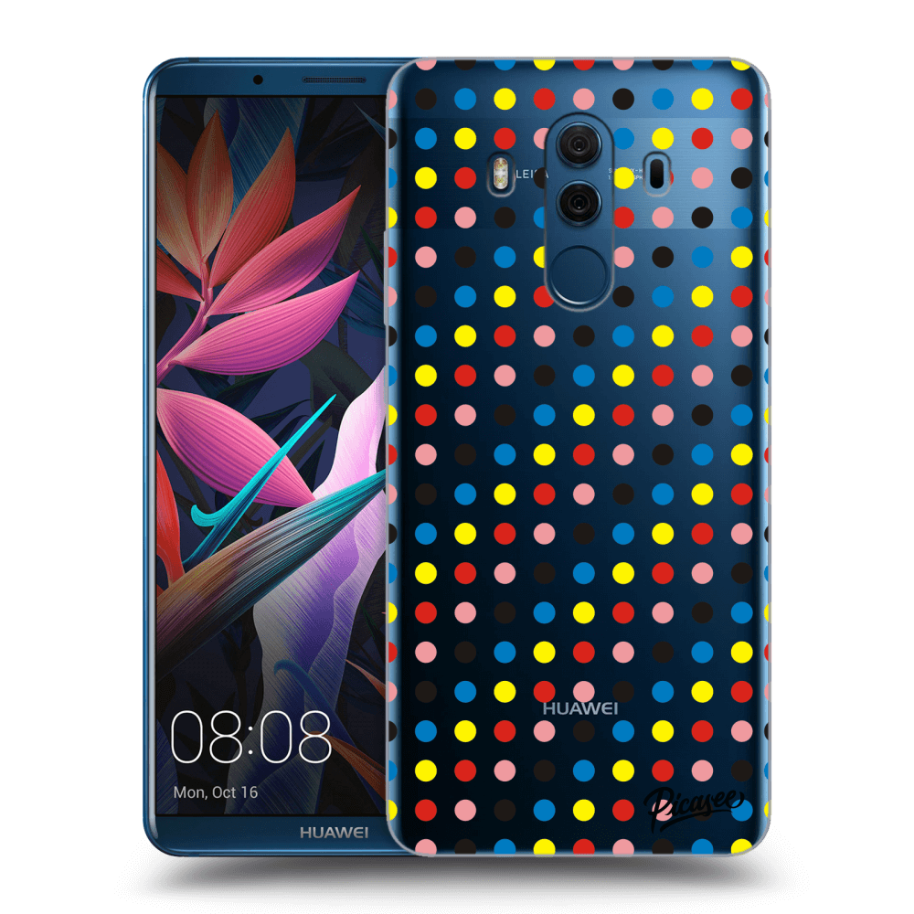 Picasee Huawei Mate 10 Pro Hülle - Transparentes Silikon - Colorful dots