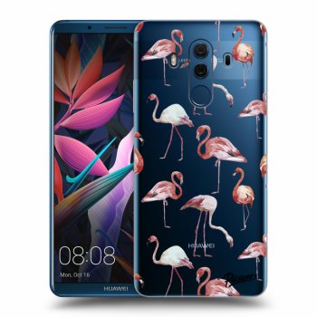 Picasee Huawei Mate 10 Pro Hülle - Transparentes Silikon - Flamingos