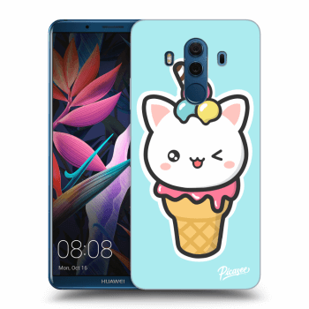 Picasee Huawei Mate 10 Pro Hülle - Transparentes Silikon - Ice Cream Cat