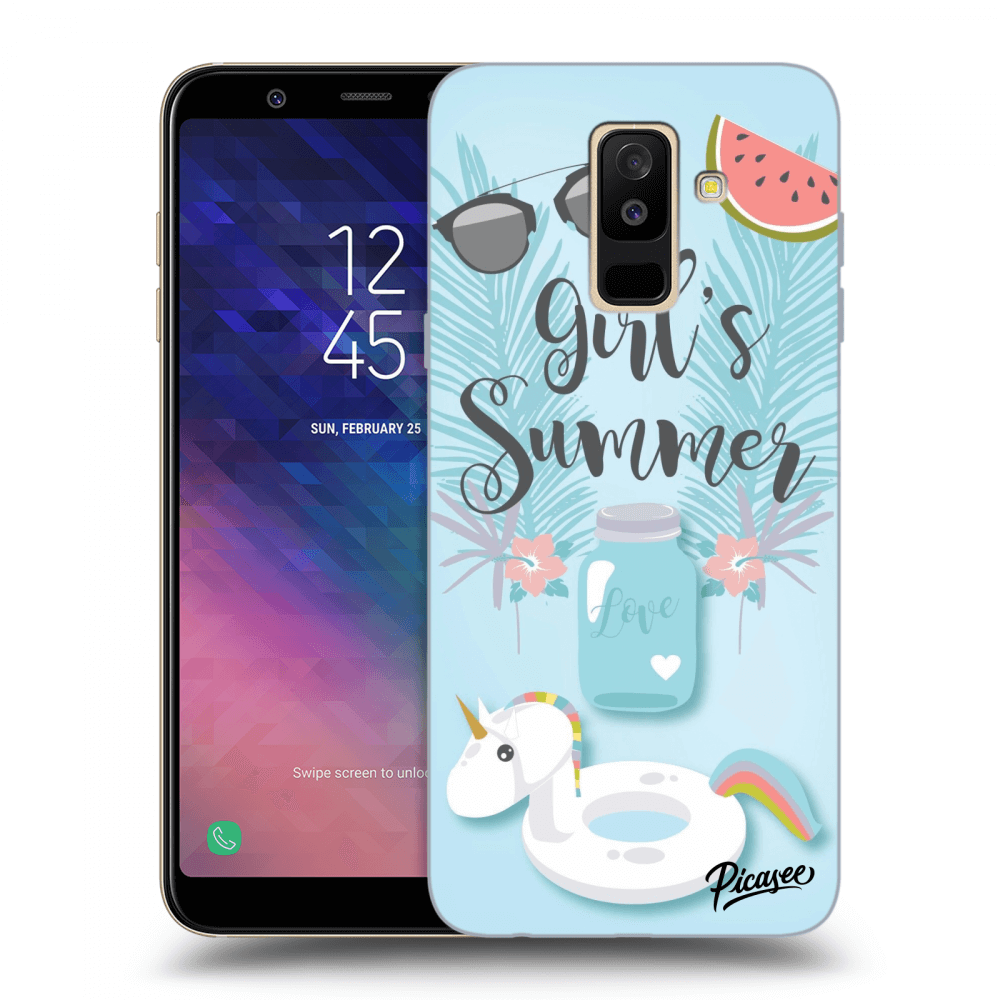 Picasee Samsung Galaxy A6+ A605F Hülle - Transparentes Silikon - Girls Summer