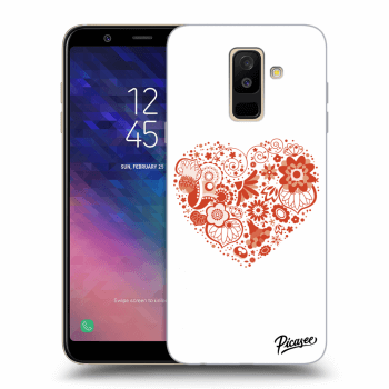 Picasee Samsung Galaxy A6+ A605F Hülle - Transparentes Silikon - Big heart
