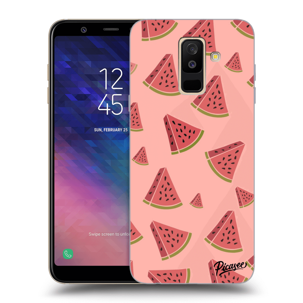 Picasee Samsung Galaxy A6+ A605F Hülle - Transparentes Silikon - Watermelon