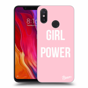 Picasee Xiaomi Mi 8 Hülle - Schwarzes Silikon - Girl power