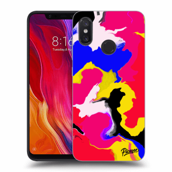 Picasee Xiaomi Mi 8 Hülle - Schwarzes Silikon - Watercolor