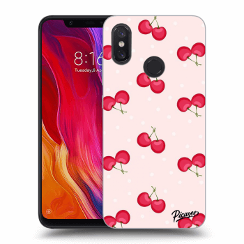 Picasee Xiaomi Mi 8 Hülle - Schwarzes Silikon - Cherries