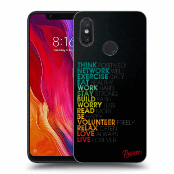 Picasee Xiaomi Mi 8 Hülle - Schwarzes Silikon - Motto life