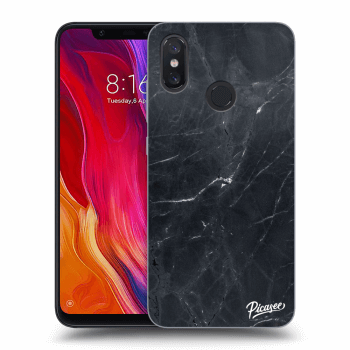 Picasee Xiaomi Mi 8 Hülle - Transparentes Silikon - Black marble