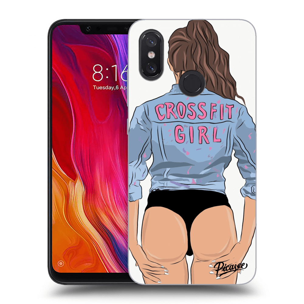 Picasee Xiaomi Mi 8 Hülle - Transparentes Silikon - Crossfit girl - nickynellow