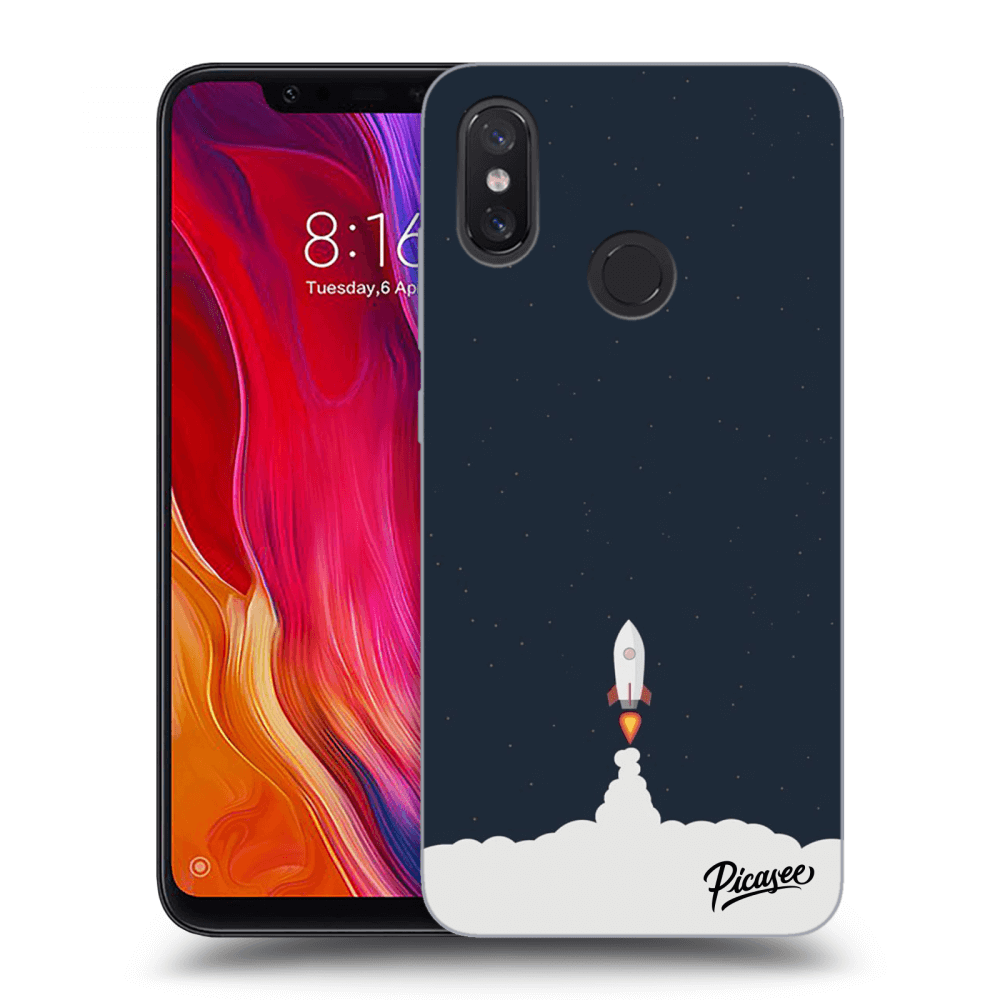 Picasee Xiaomi Mi 8 Hülle - Schwarzes Silikon - Astronaut 2