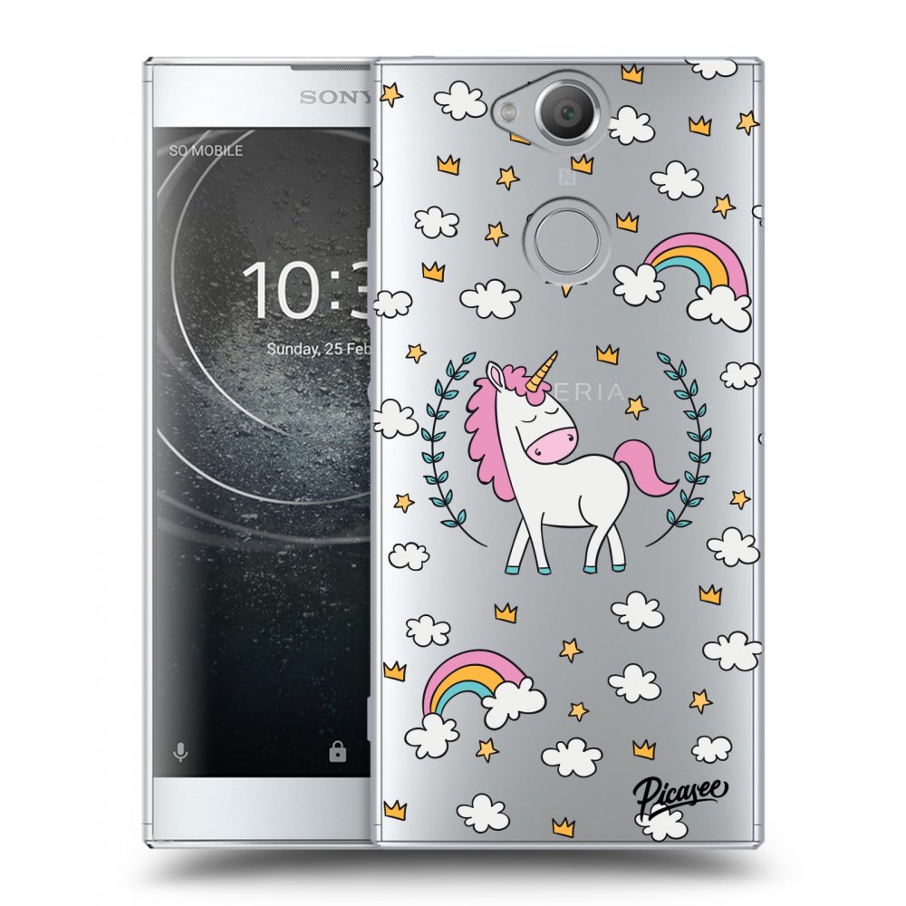 Picasee Sony Xperia XA2 Hülle - Transparentes Silikon - Unicorn star heaven