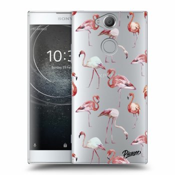 Picasee Sony Xperia XA2 Hülle - Transparentes Silikon - Flamingos