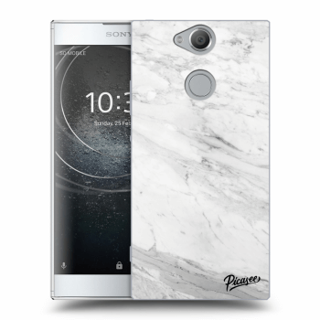 Picasee Sony Xperia XA2 Hülle - Transparentes Silikon - White marble