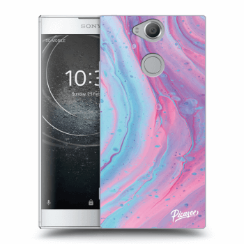 Picasee Sony Xperia XA2 Hülle - Transparentes Silikon - Pink liquid