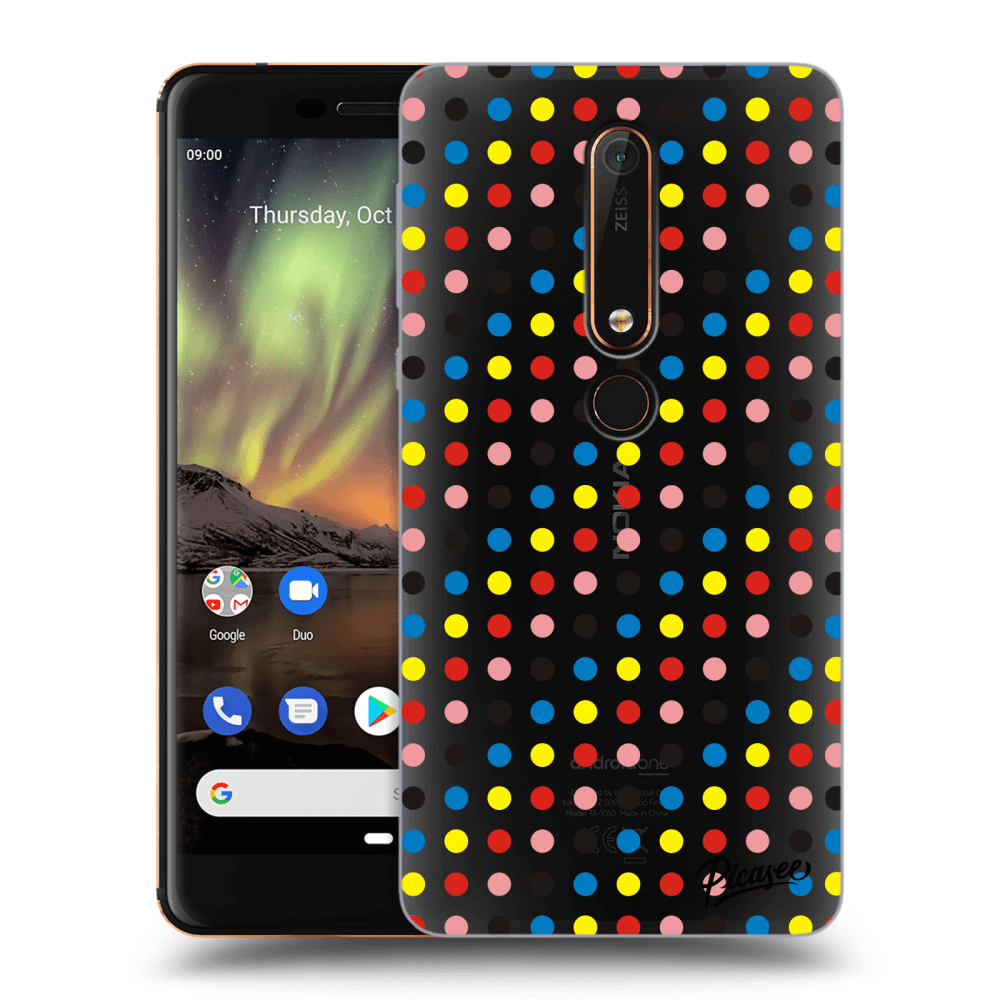 Picasee Nokia 6.1 Hülle - Transparentes Silikon - Colorful dots