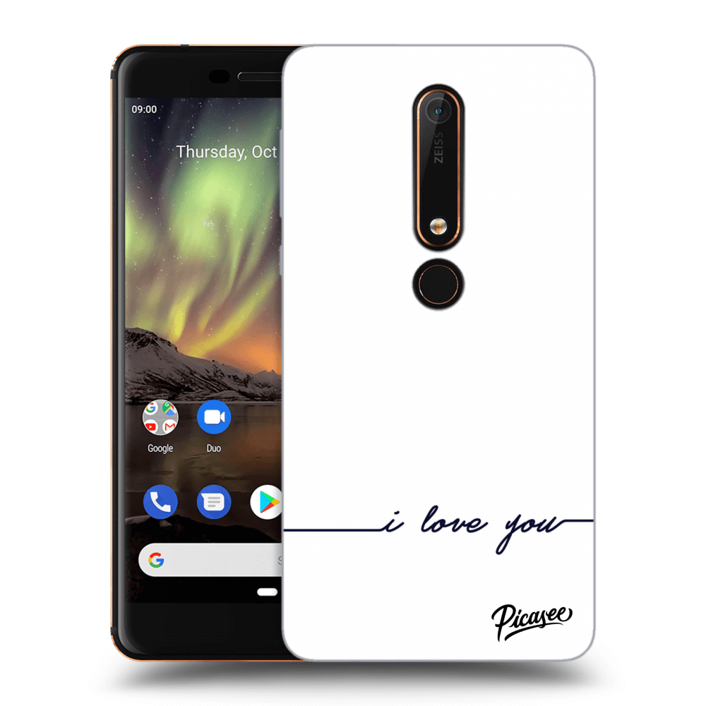 Picasee Nokia 6.1 Hülle - Transparentes Silikon - I love you