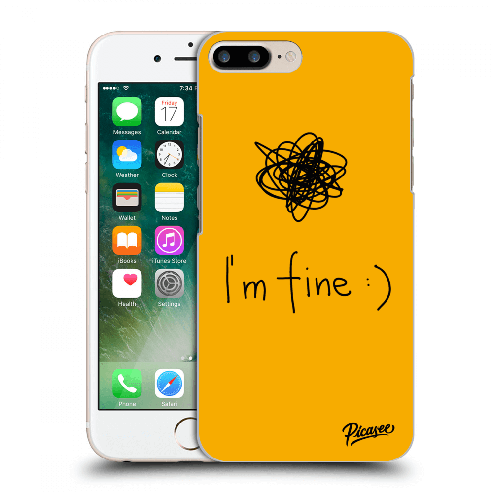 Picasee Apple iPhone 7 Plus Hülle - Transparentes Silikon - I am fine